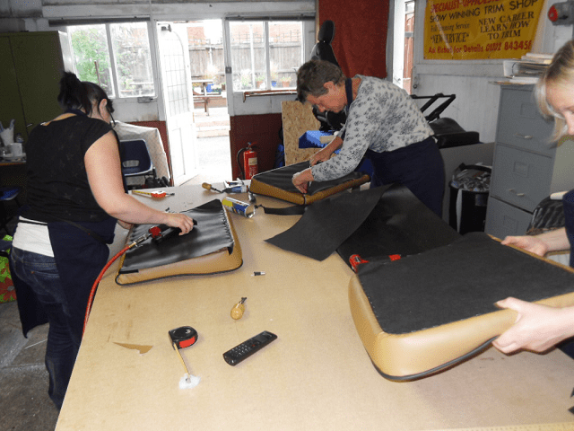 Upholstery training session in Doncaster